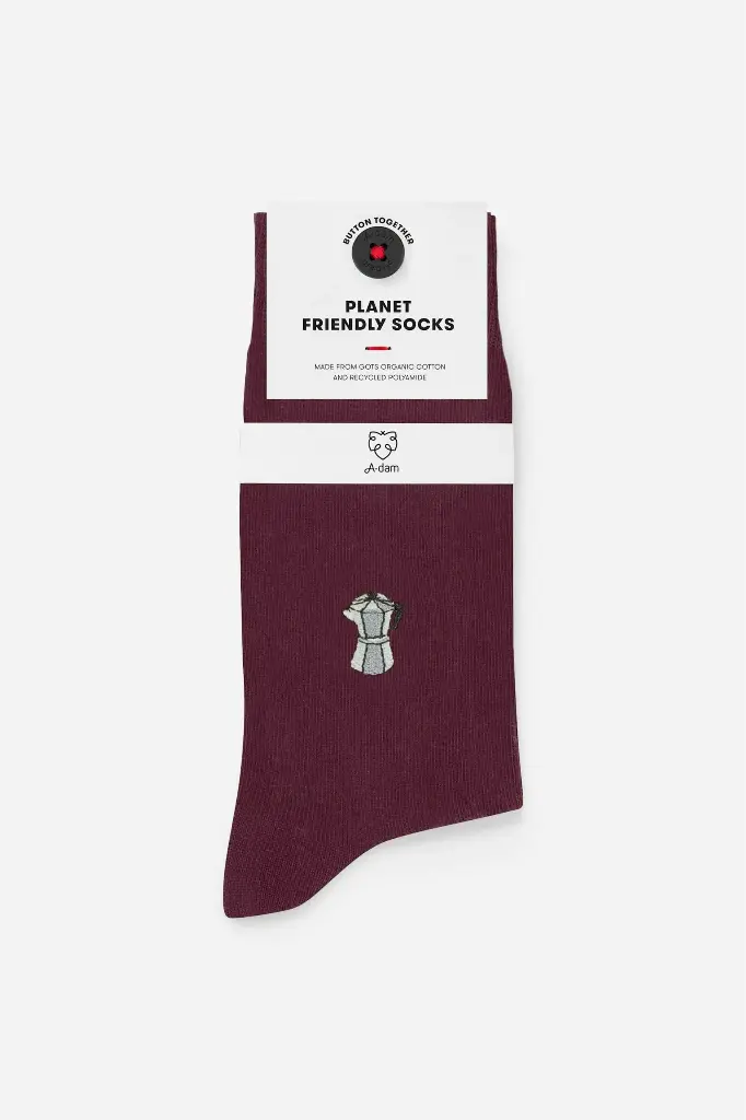 SOCKS CASUAL - BURGUNDY PERCOLATOR 