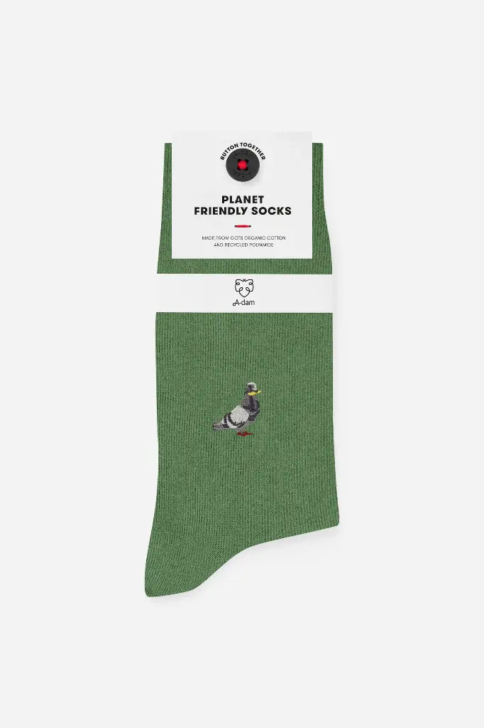 SOCKS CASUAL - GREEN PIGEON
