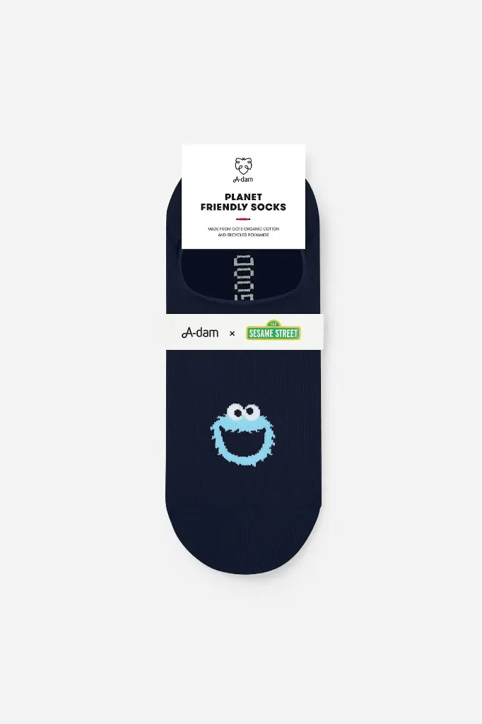 NO SHOW SOCKS - NAVY COOKIEMONSTER