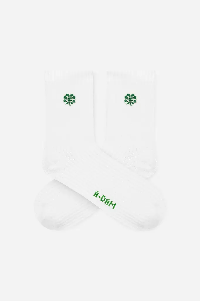 SOCKS QUARTER -WHITE LUCKY ADAM