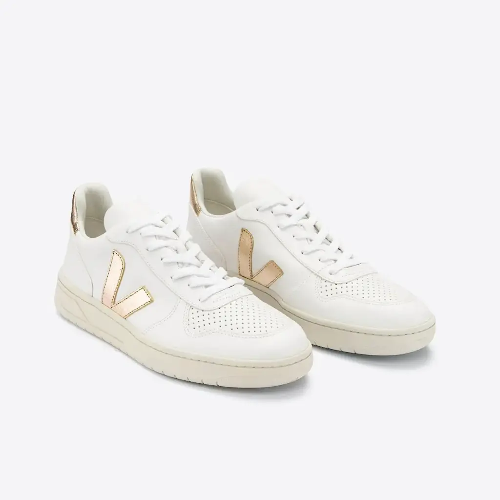 V-10 LEATHER - WHITE PLATINE