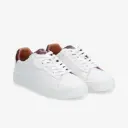 SPARKLE SNEAKER W  NAPPA KROCO - WHITE BORDO