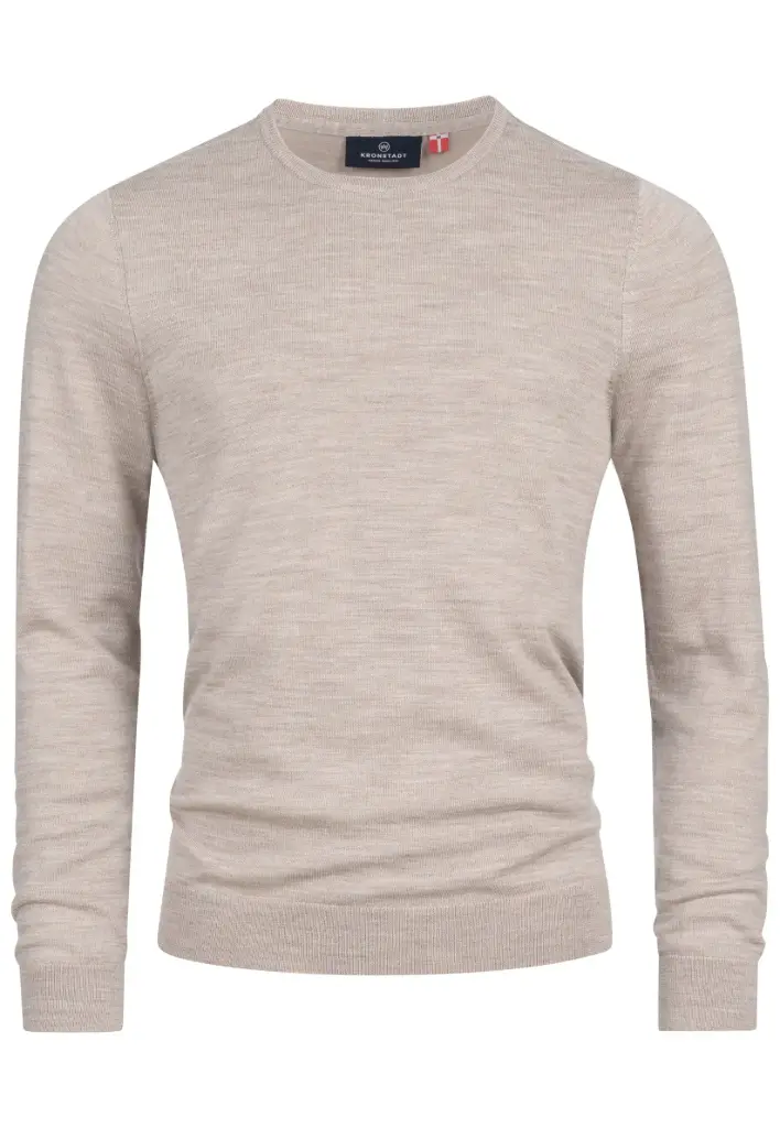 KSJOHANNES MERINO CREW KNIT - SAND MIX