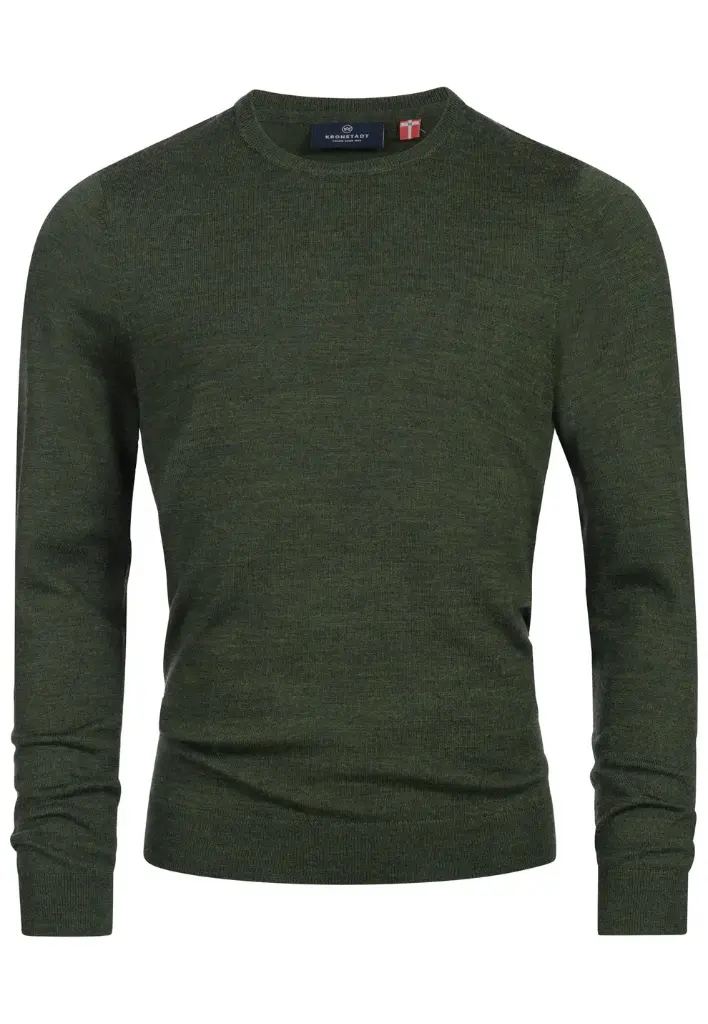 KSJOHANNES MERINO CREW KNIT - ARMY MIX