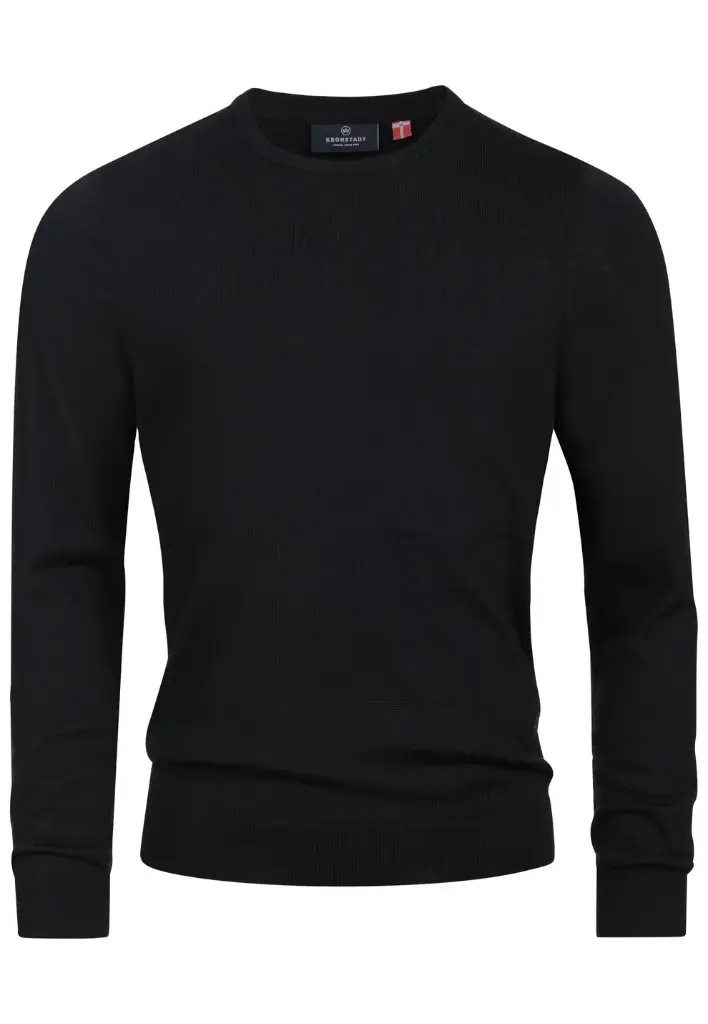 KSJOHANNES MERINO CREW KNIT - BLACK
