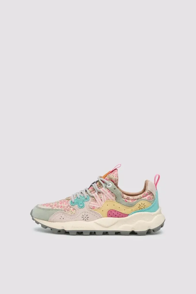 YAMANO 3 WOMAN SUEDE/NYLON LEO SAGE-PINK-YELLOW (36)