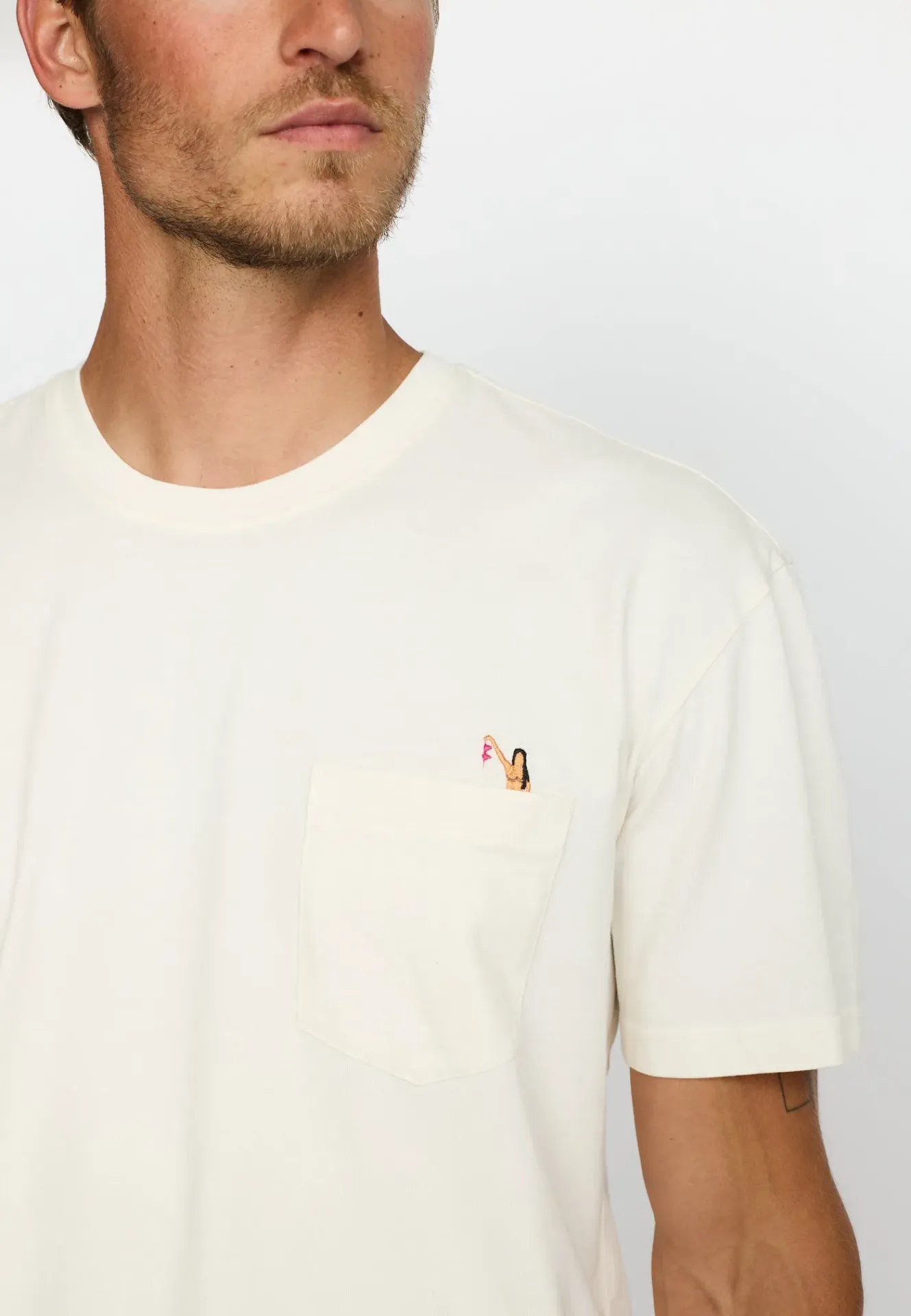 Application T-Shirt - OFF WHITE -NO BRA