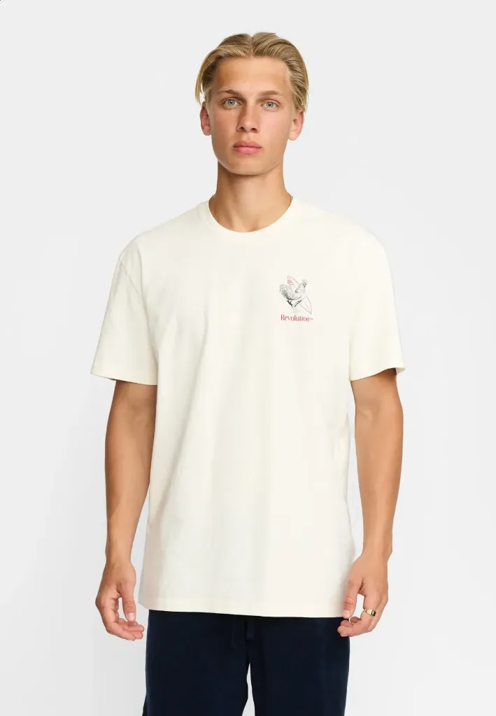 PRINTED T-SHIRT-OFF WHITE- COQ (S)