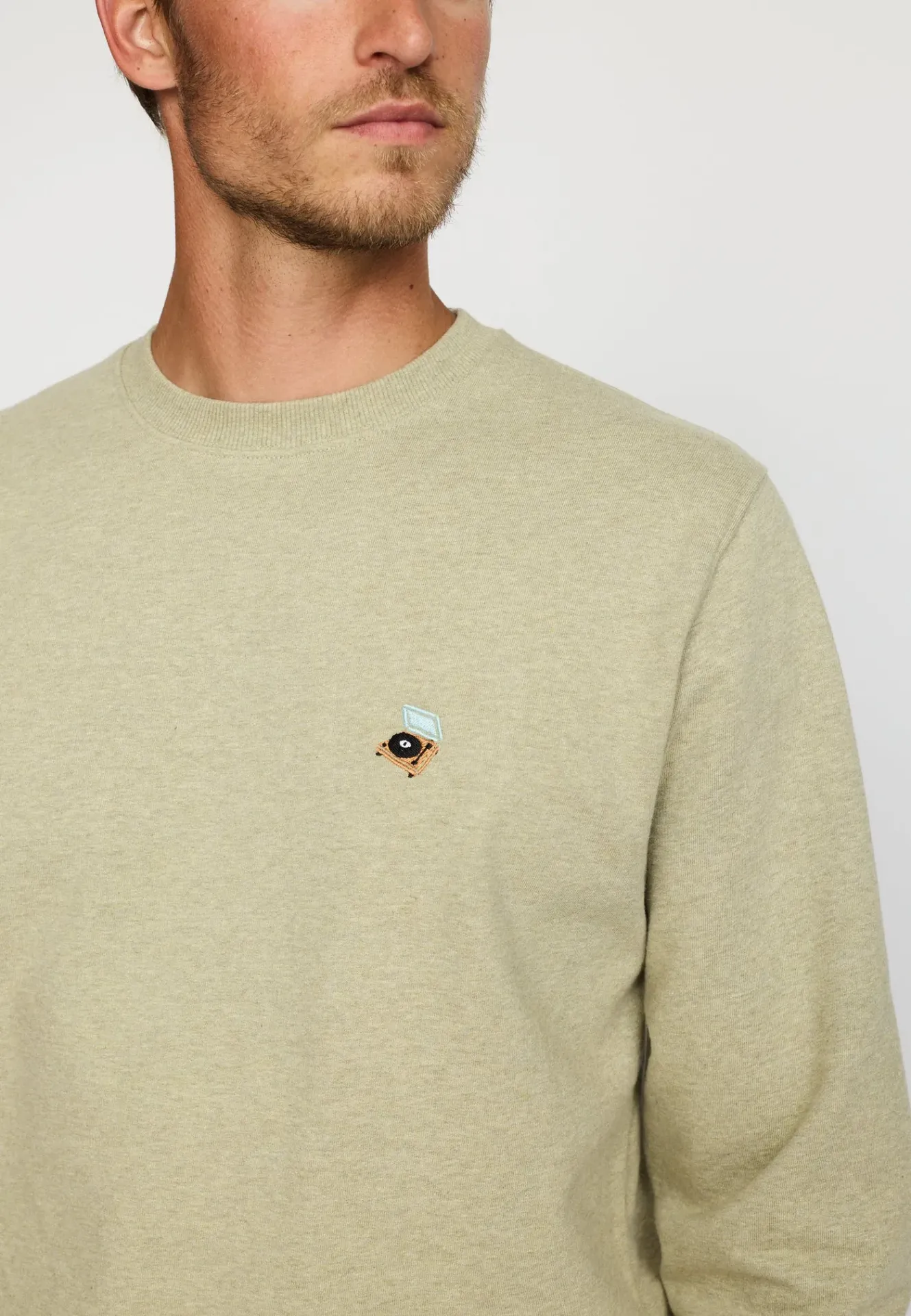 REGULAR CREWNECK-PLATINE-LIGHTGREEN