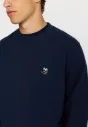 REGULAR CREWNECK-PLATINE-NAVY MELANGE