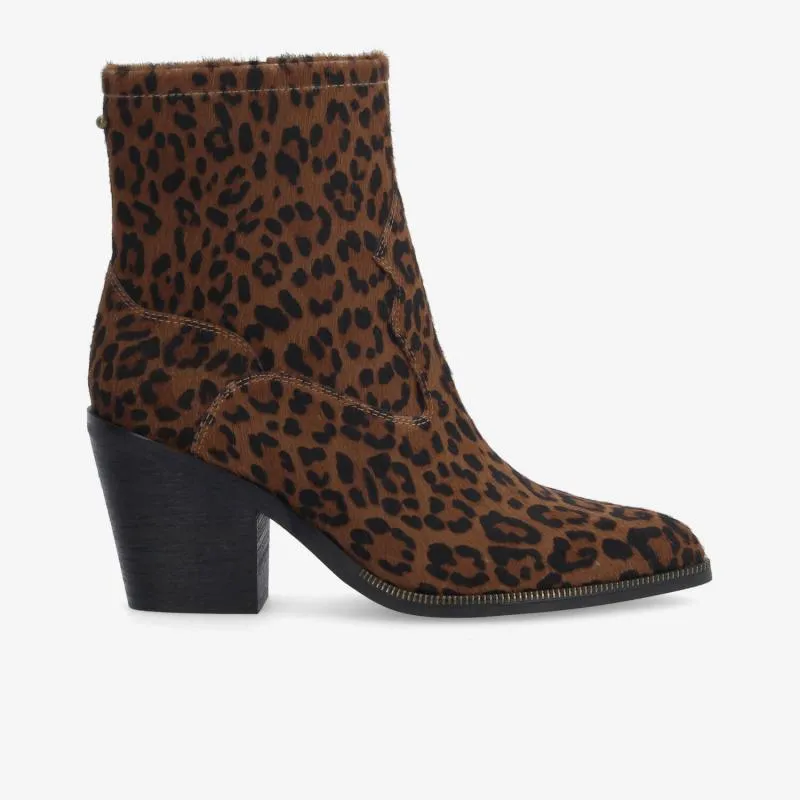 LEONIE ZIP BOOTS-PONY LEO BROWN