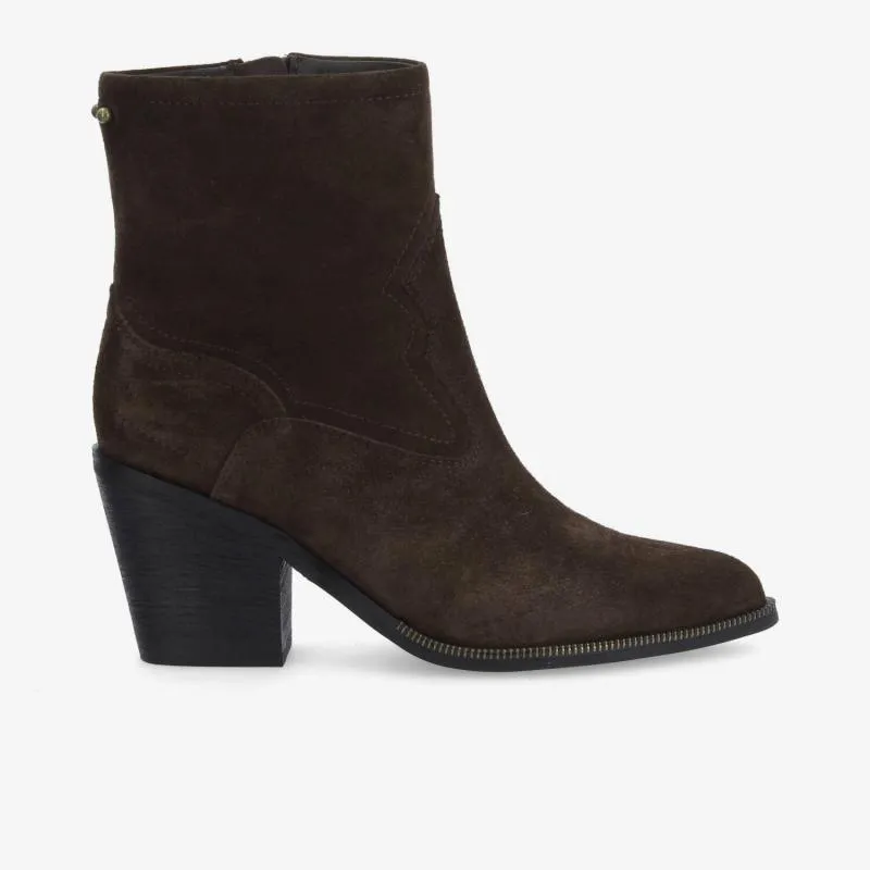 LEONIE ZIP BOOTS-SUEDE BROWN