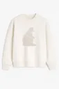 BEAR BLOCK SWEAT-OFF WHITE