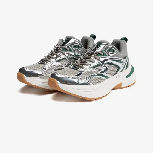 IBIZA METALLIC MESH - SILVER GREEN