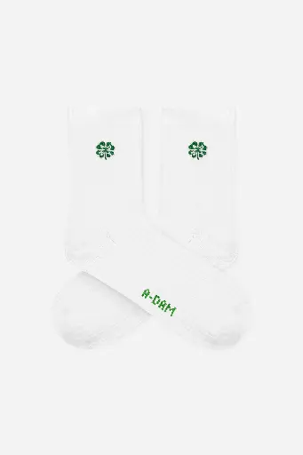 SOCKS QUARTER -WHITE LUCKY ADAM