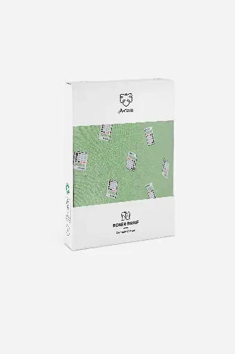 BOXER BRIEF - GREEN CALCULATOR 