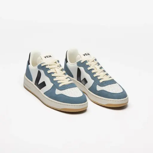 V-10 LEATHER - WHITE BLACK CALIFORNIA