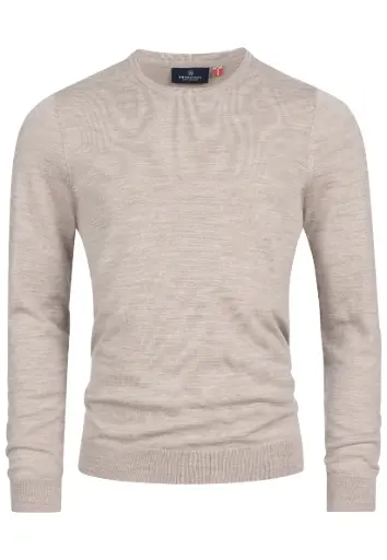 KSJOHANNES MERINO CREW KNIT - SAND MIX