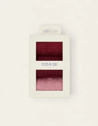 PACK X3 FANTAISIE - COTELE ROUGE BORDEAUX ROSE 